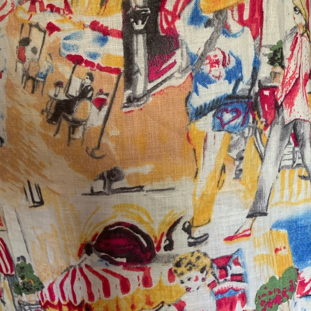 Liz Claiborne, skirt, Paris painting, size 16
